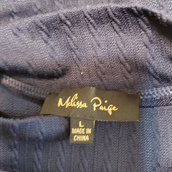 Melissa Paige Navy Mock turtleneck - Picture 4 of 10